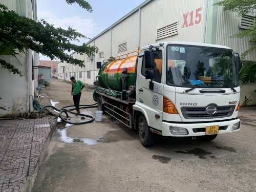 Triển khai dịch vụ hút nước thải tại KCN An Phú, Thuận An, Bình Dương