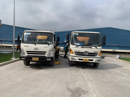 Hút nước thải 800m³ để ứng phó với mùa mưa tại KCN Tân Mỹ, Tân Uyên, Bình Dương