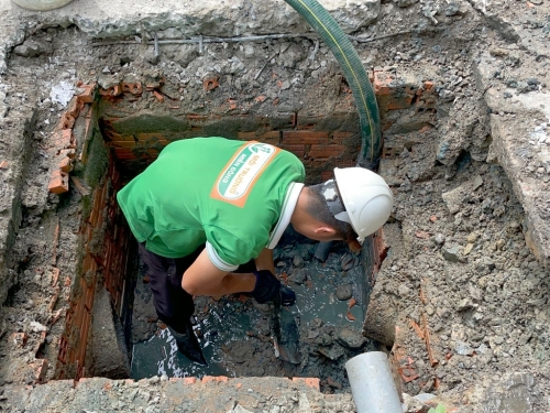 Thi công nạo vét hố ga tại công ty trong KCN Vsip 1 Bình Dương