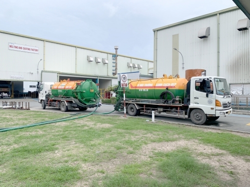 Dịch vụ hút nước thải dầu mỡ tại KCN VSIP 1 Bình Dương