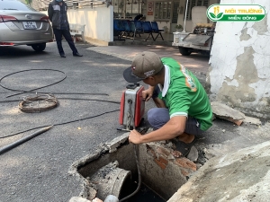 Triển khai thi công thông tắc cống nghẹt nhà ăn công ty tại VSIP 2A