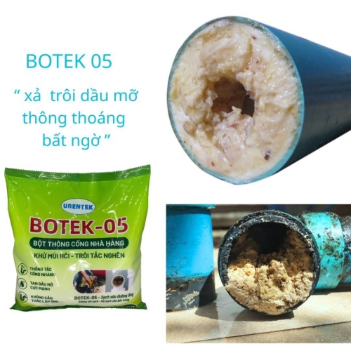 Bột thông cống Botek 05- Giải pháp xử lý dầu mỡ đường ống hiệu quả