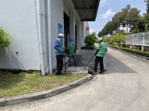 Vệ sinh cống mưa KCN Mapletree bằng xe cao áp