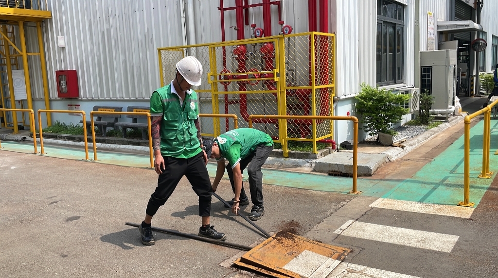 Khảo sát toàn tuyến cống thoát nước mưa cho công ty tại KCN Bàu Bàng