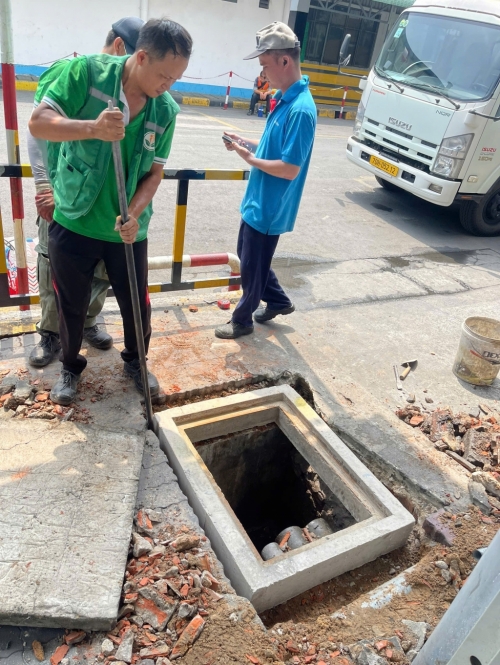 Thi công nạo vét hố ga tại Công ty Media