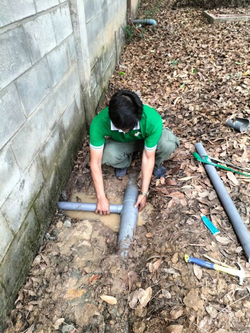 Khảo sát và thi công lắp đặt phễu thoát sàn ở KCN Nam Tân Uyên