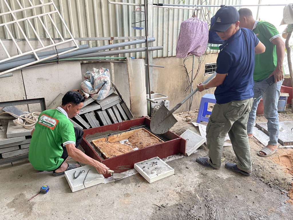 Nhân công lắp đặt nắp hố ga bê tông